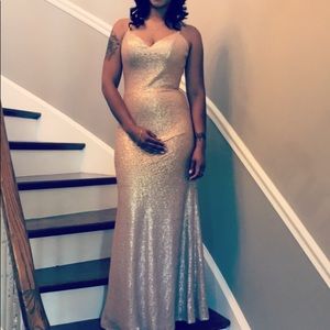 Rose gold dress size 4